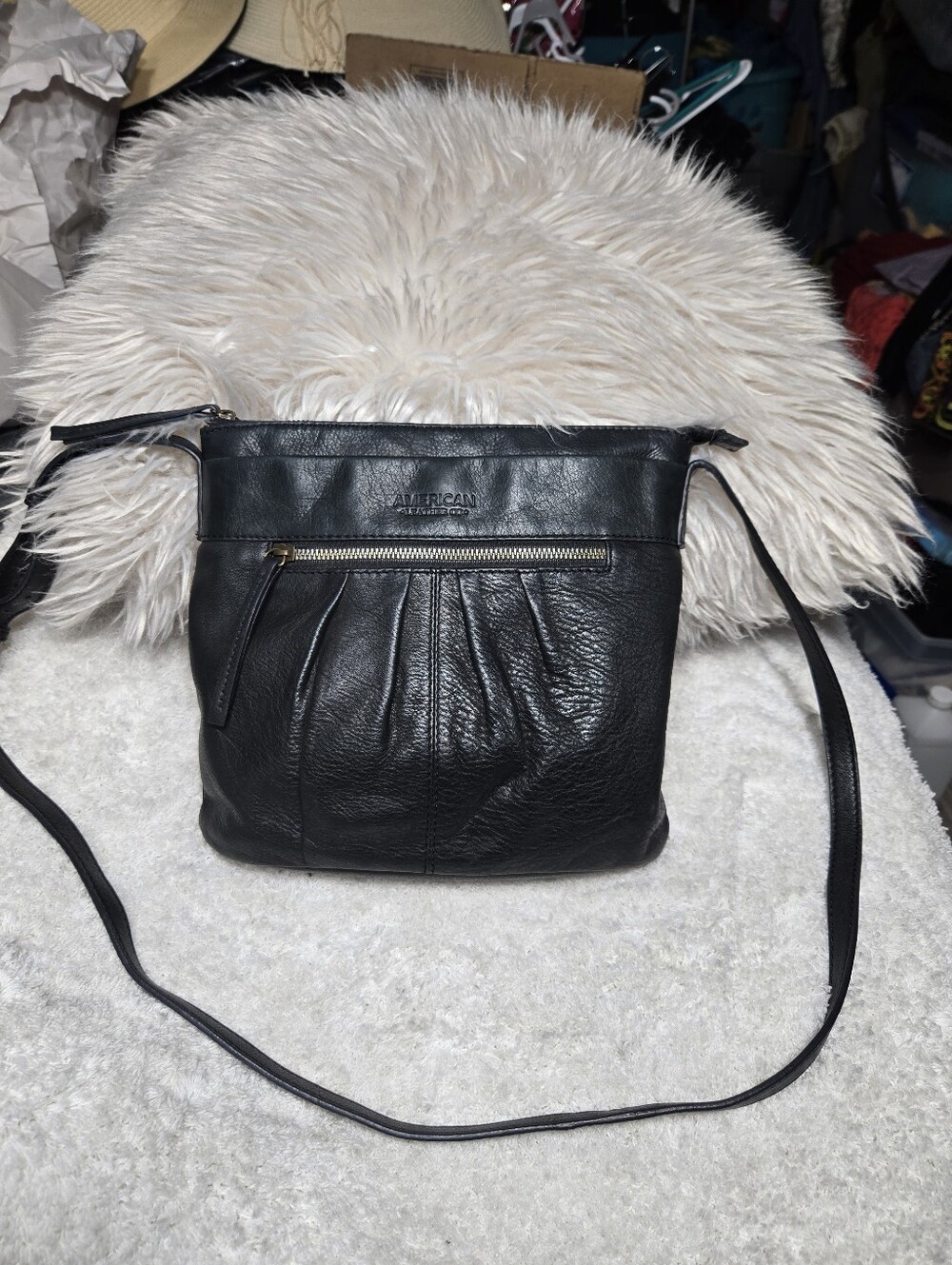 American Leather Co. Black Shoulder Bag